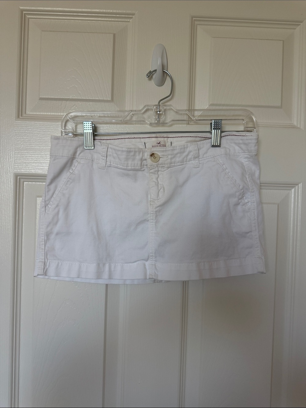 Hollister White Cotton Jean Shorts